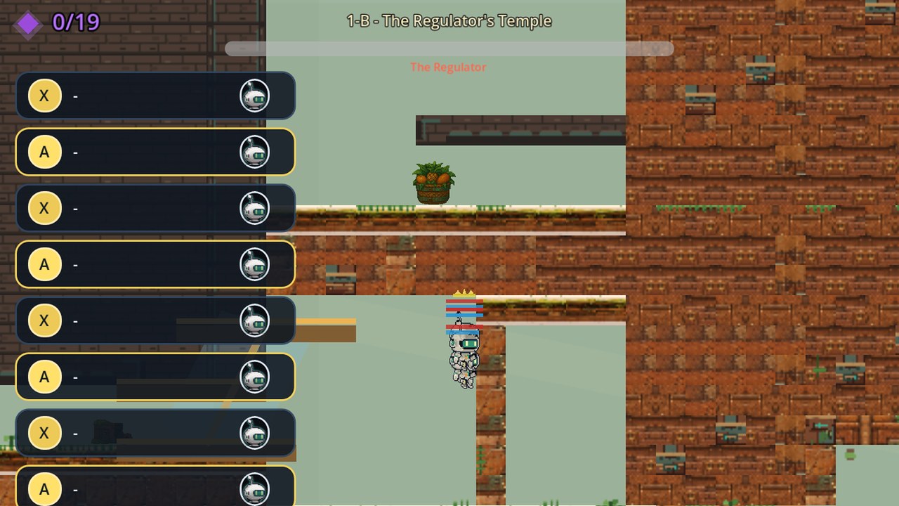 4 players fighting the Regulator Controller boss in Ancient Village