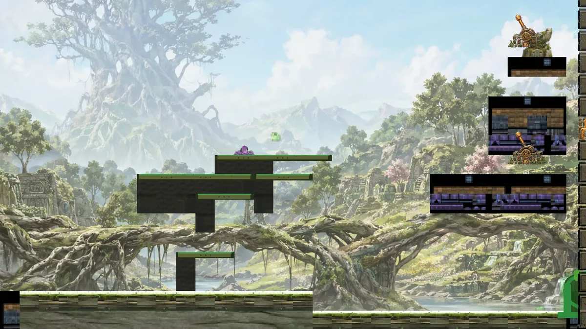 Field capture of Rootline Trail (World 2, Level 1)